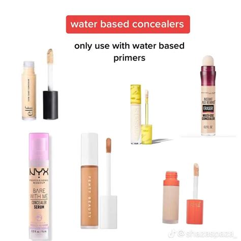 water based concealer list.